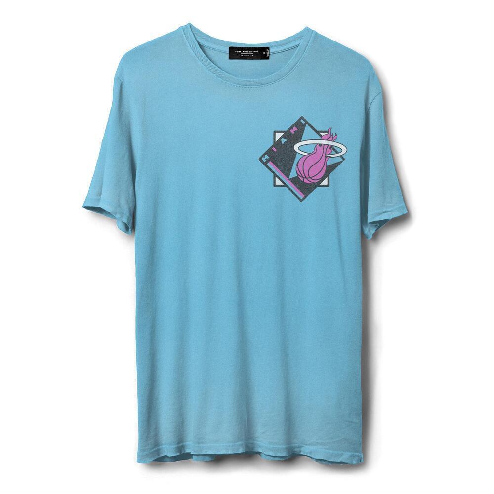 Junk Food Miami Heat 80s Basketball Fan Retro Graphic T-Shirt